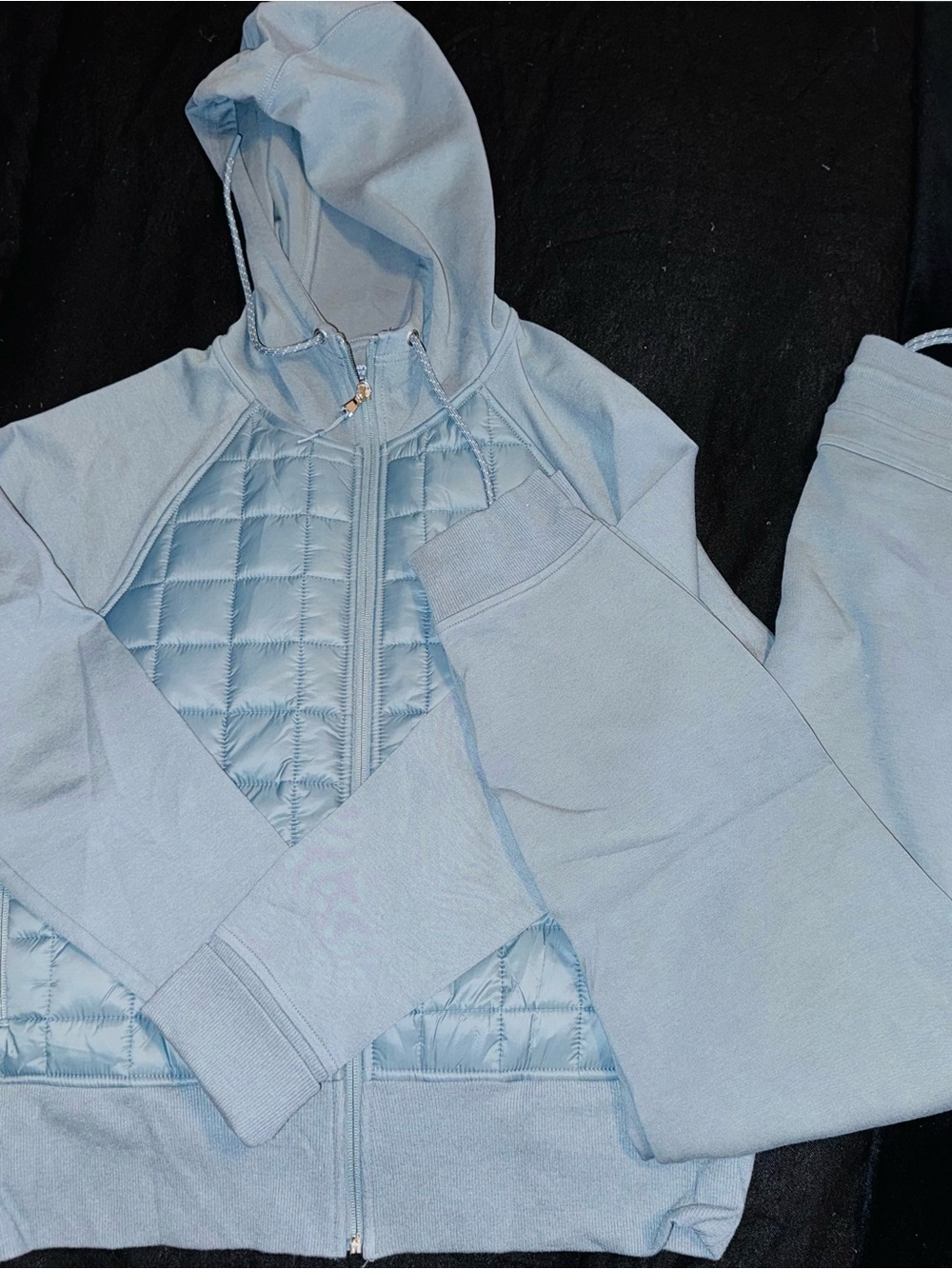 Old Navy Light Blue Quilted Hoodie Jacket and Joggers Set